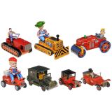 Group of Japanese Battery Toy Vehicles, c. 1960-70