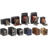 11 Kodak Cameras, one with Hasselbald Stamp