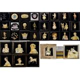 Very Early Hand-Painted Magic Lantern Slides, c. 1810-40