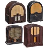 4 Telefunken Radio Receivers in Bakelite Cases