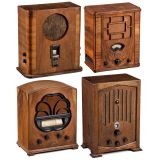 4 Tube Radios with Wood Cases