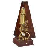 English Brass Culpeper-Type Compound Monocular Microscope, c. 18