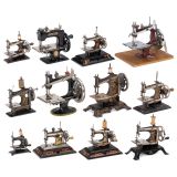 Twelve Toy Sewing Machines
