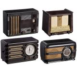 Four Radio Receivers with Bakelite Cases