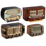 Four French Radio Receivers, 1950s