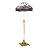 Art-Nouveau-Style Floor Lamp, c. 1980