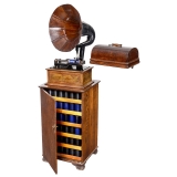 Edison Home Model B Phonograph and Cylinder Cabinet, c. 1906