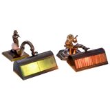 2 Figural Piano Lamps