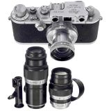 Leica IIIb Camera with 3 Lenses