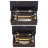 2 Cylinder Musical Boxes, c. 1890