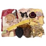 Group of Fabric and Related Items for Costuming Antique Dolls or