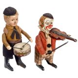 2 Schuco Clockwork Dancing Figures, c. 1934