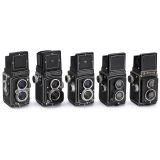 5 Rolleiflex TLR Cameras and Accessories