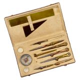 Southern German Set of Brass and Steel Drawing Instruments, c. 1