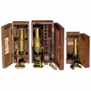 3 Brass Microscopes