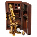 Brass Microscope by Schmidt & Haensch, c. 1885