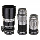 Elmarit-M 2,8/90 mm, Elmar-M 4/135 mm and Telyt 4/200 mm, c. 195