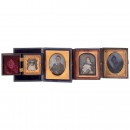 2 Daguerreotypes and 2 Ambrotypes, c. 1850