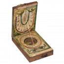 German Wood Diptych Sundial, 19th Century