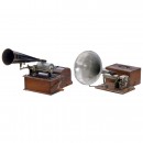 2 French Phonographs, c. 1904