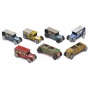 7 Einfalt Penny Toy Cars, c. 1926