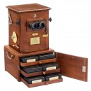Stereo Viewer Le Taxiphote with Base Cabinet and Slide Archive