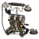 Extremely Rare No. 10 Tunnan (Barrel) Table Telephone Set, c. 