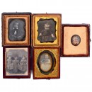 5 Small Daguerreotype Portraits of Children