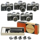 4 x Icarex M42 and 3 x Ultron 1.8/50