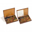 2 Sets of Catalin Space-filling Molecular Models in Cases, c. 19