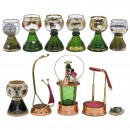 Wine Glasses and Bottle Holders with Musical Movements, 1960s