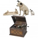 His Master's Voice Gramophone and Advertising Figurines