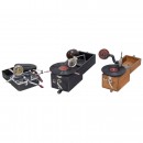 3 Small Portable Gramophones