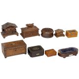 9 Musical Box Movements and Cases for Spares/ Restoration