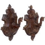 Pair of Black Forest Musical Coat Hooks, c. 1890