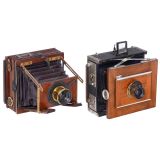 2 Folding Cameras with Focal Plane Shutter, 1892