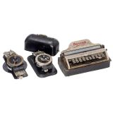 2 Virotyp and 1 Bennett Typewriters