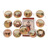 12 Rare French Optical Toys Le Thaumatrope, c. 1880