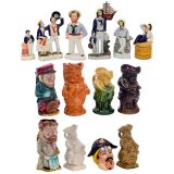 English Ceramic Figures and Jugs, c. 1900