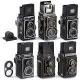 6 Ikoflex 6 x 6 TLR Cameras with Accessories