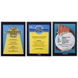 3 Framed Newsreel Posters, 50 x 70 cm