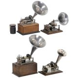 4 French Cylinder Phonographs, c. 1905
