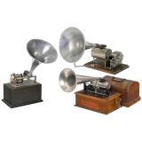 3 French Cylinder Phonographs, c. 1905