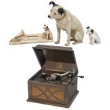 His Master's Voice Gramophone and Advertising Figurines