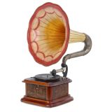 Horn Gramophone with Large Gooseneck Horn