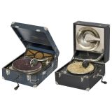 2 Gramophones and approx. 450 Shellac Records