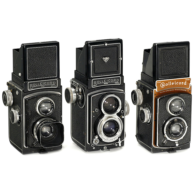 3台禄莱可得相机3xrolleicord1937–57年